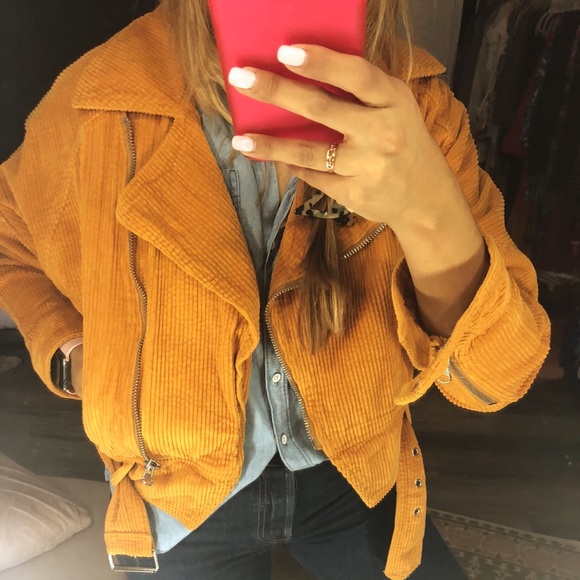 Free People Jackets & Blazers - NEW Free People Slouchy Dolman Moto Jacket Caramel